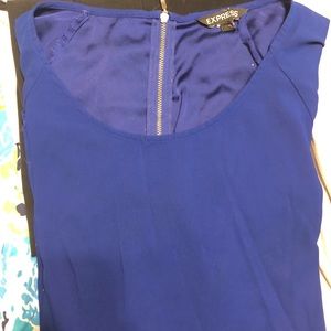 Cobalt Silk Short Sleeve blouse